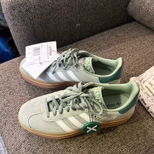 Adidas Gazelle Bold Platform Sneakers Size 6.5 Green NWT